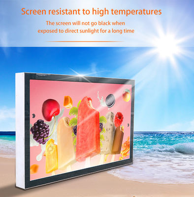 IP65 Rated Weather Proof Digital Signage Lcd Display 1500-5000 Nits Super Slim Robust High Brightness